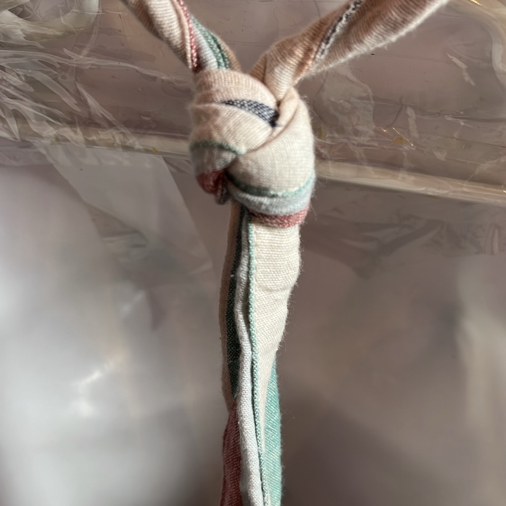 Striped cotton/linen halter mini - Picture 6 of 7